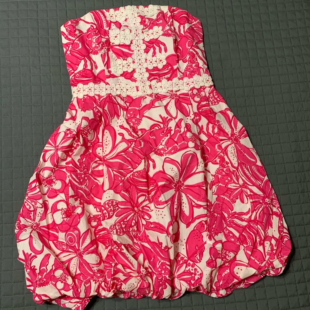 Strapless Lobster Lilly Dress